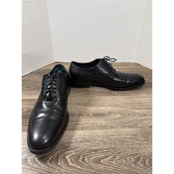 Cole Haan Nike Air Black Leather Oxfords 11W Wide Men's Dress Shoes Minimalist